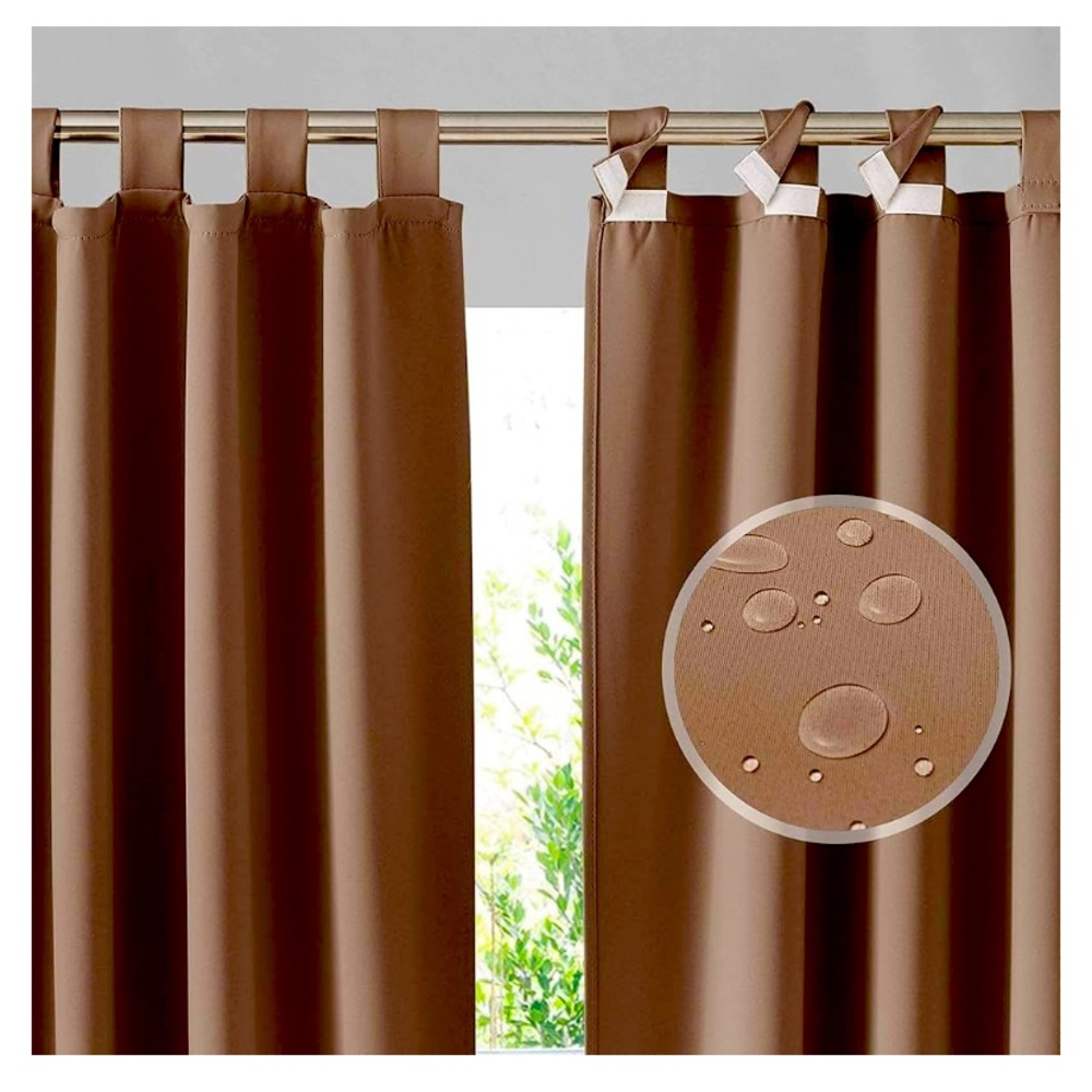 52x84 (4)panels outdoor waterproof cream color curtains new
